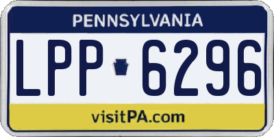 PA license plate LPP6296