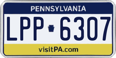 PA license plate LPP6307