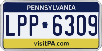 PA license plate LPP6309