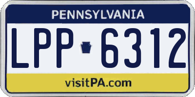 PA license plate LPP6312