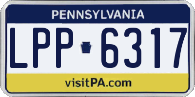 PA license plate LPP6317