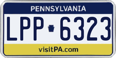 PA license plate LPP6323