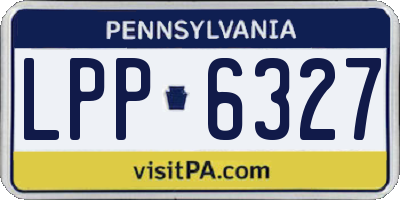 PA license plate LPP6327