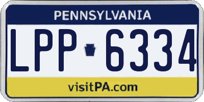 PA license plate LPP6334