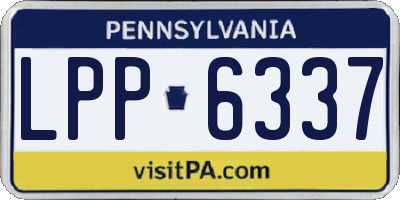 PA license plate LPP6337