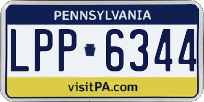 PA license plate LPP6344