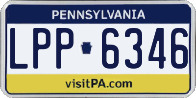 PA license plate LPP6346