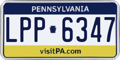 PA license plate LPP6347