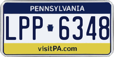 PA license plate LPP6348