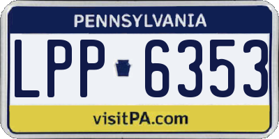PA license plate LPP6353