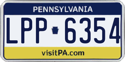 PA license plate LPP6354