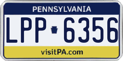 PA license plate LPP6356