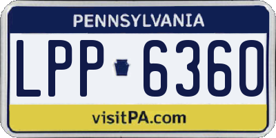 PA license plate LPP6360