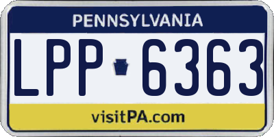 PA license plate LPP6363