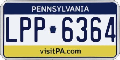PA license plate LPP6364