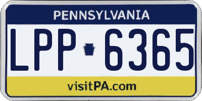 PA license plate LPP6365