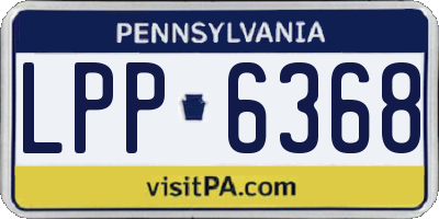 PA license plate LPP6368