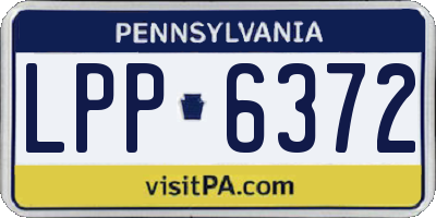 PA license plate LPP6372