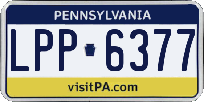 PA license plate LPP6377
