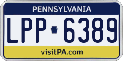 PA license plate LPP6389
