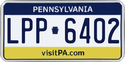 PA license plate LPP6402
