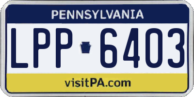 PA license plate LPP6403