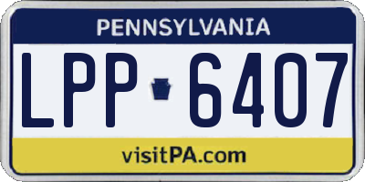 PA license plate LPP6407