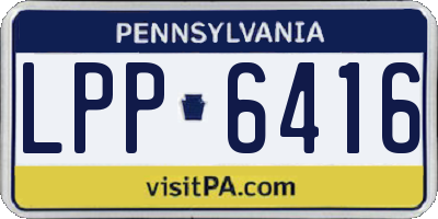 PA license plate LPP6416