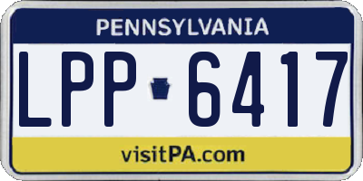 PA license plate LPP6417