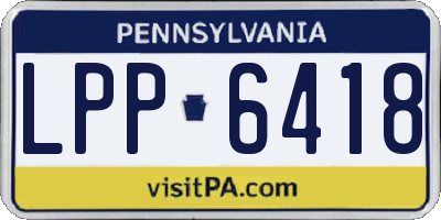 PA license plate LPP6418