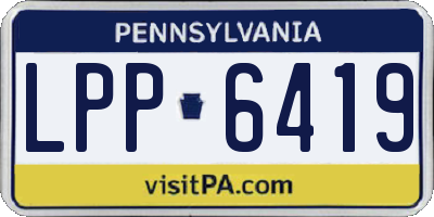 PA license plate LPP6419
