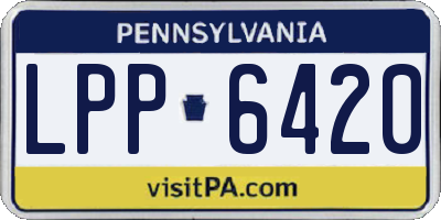 PA license plate LPP6420