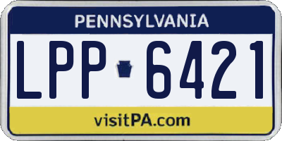 PA license plate LPP6421