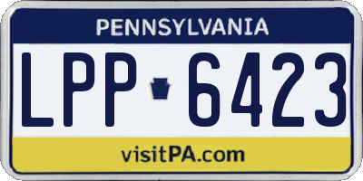 PA license plate LPP6423