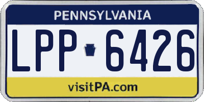 PA license plate LPP6426