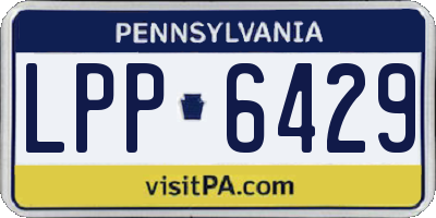 PA license plate LPP6429