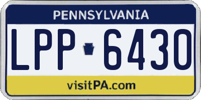 PA license plate LPP6430