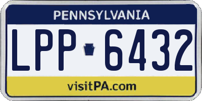 PA license plate LPP6432