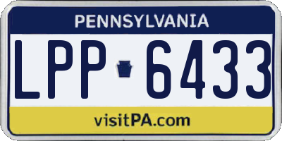 PA license plate LPP6433