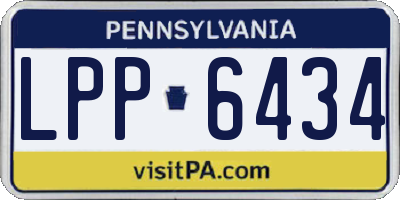 PA license plate LPP6434
