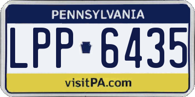 PA license plate LPP6435