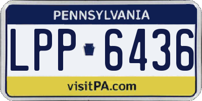 PA license plate LPP6436