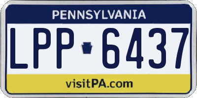 PA license plate LPP6437