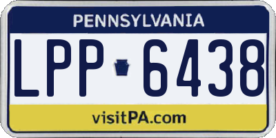 PA license plate LPP6438