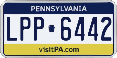 PA license plate LPP6442