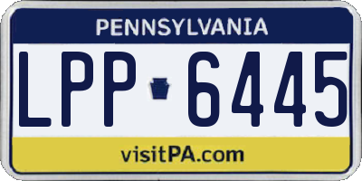 PA license plate LPP6445