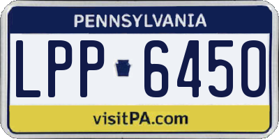PA license plate LPP6450