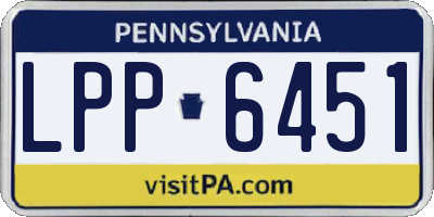 PA license plate LPP6451