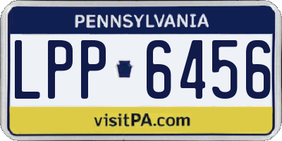 PA license plate LPP6456
