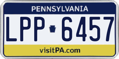 PA license plate LPP6457
